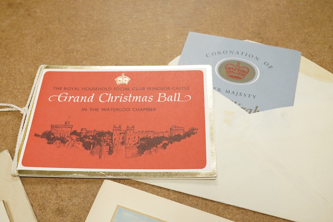 An extensive collection of signed programmes, primarily from 1950s Royal related events with a connection to Windsor Castle, the events include Royal Balls, concerts, Royal Ascot, etc., and containing autographs from pop